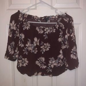 Off the shoulder floral blouse
